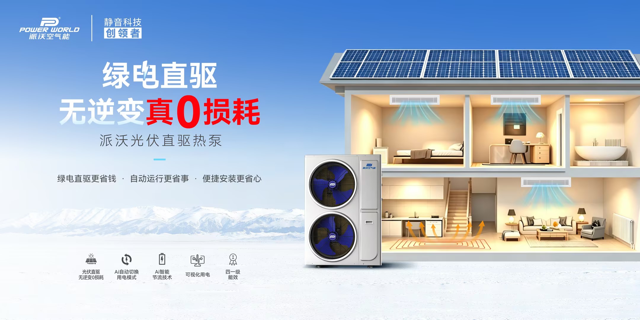 电费单归零？派沃光伏直驱空气能，一年白捡几千块