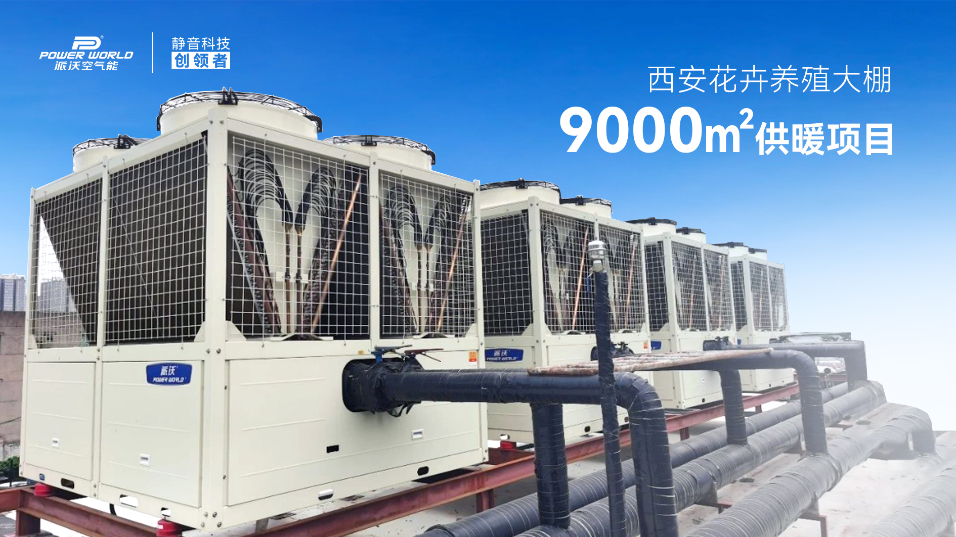 精品案例｜派沃空气能助力花卉养殖大棚9000㎡供暖项目，-35℃超低温热泵护航